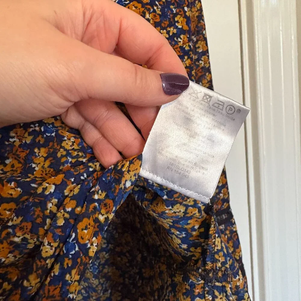 Sezane Angelina Bell Sleeve Blouse Floral Boho - - Picture 6 of 9